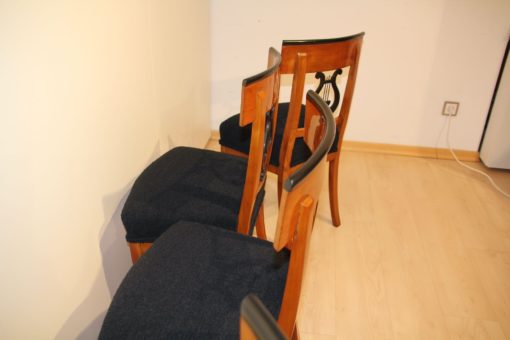 Set of Four Biedermeier Chairs - Cushion and Backrest at Angle - Styylish