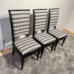 Art Deco High Back Dining Chairs - Set of Three in a Line - Styylish