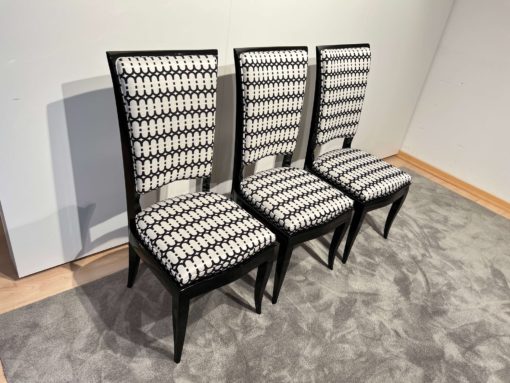 Art Deco High Back Dining Chairs - Set of Three in a Line - Styylish