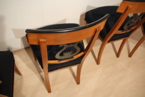 Set of Four Biedermeier Chairs - Top Edge of Backrest - Styylish