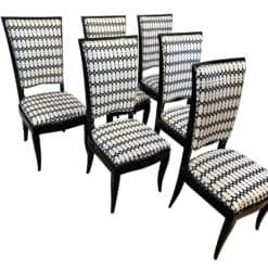 Art Deco High Back Dining Chairs - Set of Six - Styylish