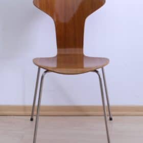 Pair of 3105 Mosquito Chairs by Arne Jacobsen, F. Hansen, Teak, Denmark, 1950s