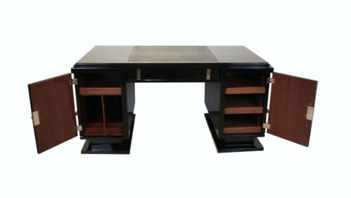 Small Art Deco Desk - Front View with Doors Open - Styylish