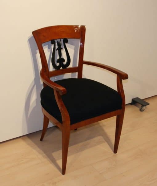 Cherry Wood Biedermeier Armchair - Side - Styylish