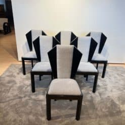 Set of Six Art Deco Dining Chairs - Set Lined Up - Styylish