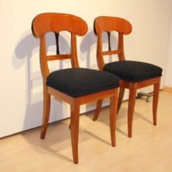 Pair of Biedermeier Shovel Chairs - Side View of Both - Styylish