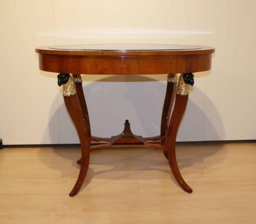 Elegant Biedermeier Center Table - Full View with Legs - Styylish