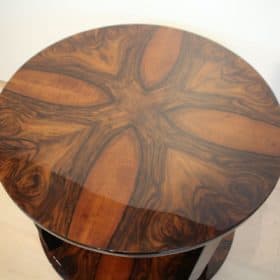 Art Deco Sofa Table, Walnut Veneer and Black Lacquer, France circa 1930
