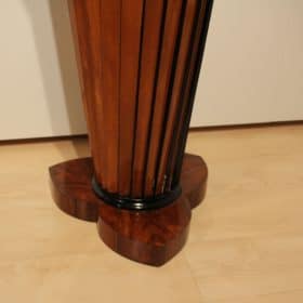 Art Deco Pedestal, Conical and Fan Shaped, Walnut, Beech, Italy circa 1930