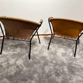 Pair of Balloon Lounge Chairs by Hans Olsen, Yellow Suede, Denmark circa 1960