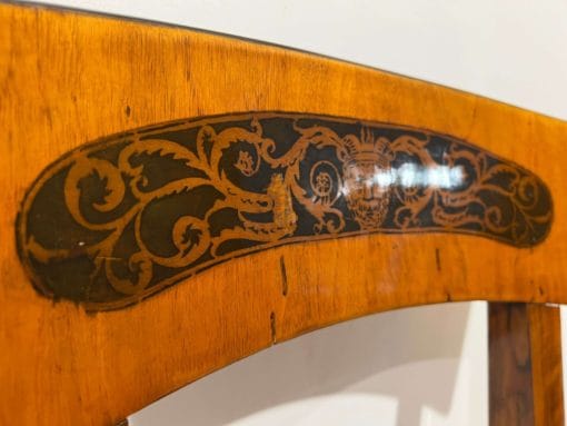 Antique Biedermeier Chair - Painting Angle Detail - Styylish