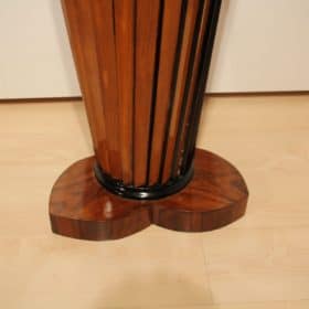 Art Deco Pedestal, Conical and Fan Shaped, Walnut, Beech, Italy circa 1930