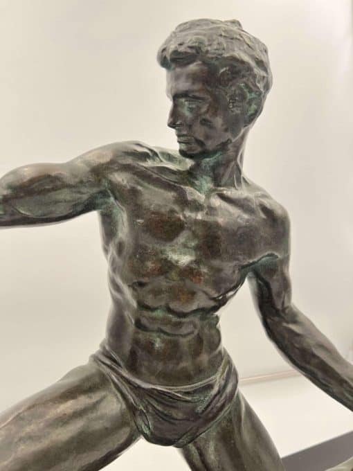 Art Deco Bronze Sculpture - Torso Detail - Styylish