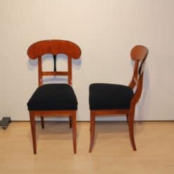 Pair of Biedermeier Shovel Chairs - Front and Side Profile - Styylish