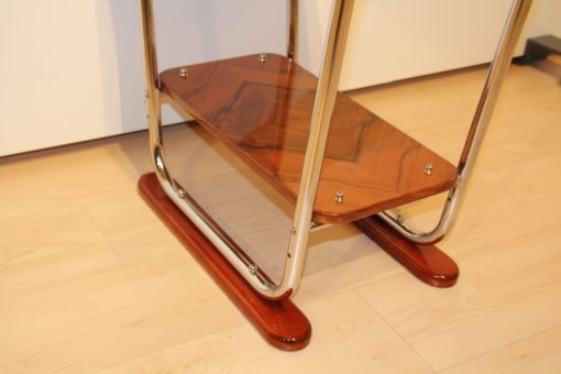 Bauhaus Shelf with Steel Tubes - Walnut Veneer Bottom - Styylish