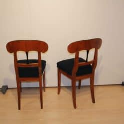 Pair of Biedermeier Shovel Chairs - Back Profile Turned - Styylish