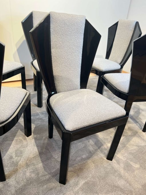Set of Six Art Deco Dining Chairs - Front - Styylish