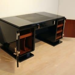 Small Art Deco Desk - Side with Doors Open - Styylish