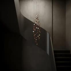 Hive 2 Steel Chandelier - In Staircase - Styylish