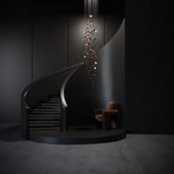 Hive 2 Steel Chandelier - With Stairway and Chair - Styylish