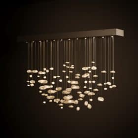 Genius 6 Chandelier, Mountain Crystal, Handmade