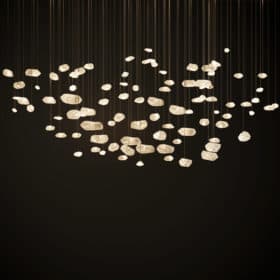 Genius 6 Chandelier, Mountain Crystal, Handmade