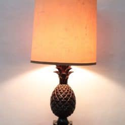 Ceramic Pineapple Table Lamp - With Lights On - Styylish
