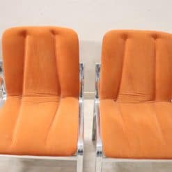 Set of Four Chairs - Orange Upholstery - Styylish