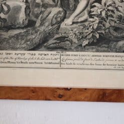 Antique Engraving by Gerard Hoet - Bottom Description - Styylish