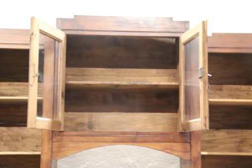 Fir Wood Arched Bookcase - Doors Open Top - Styylish