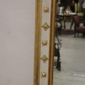 Antique Lacquered and Gilded Wood Mirror