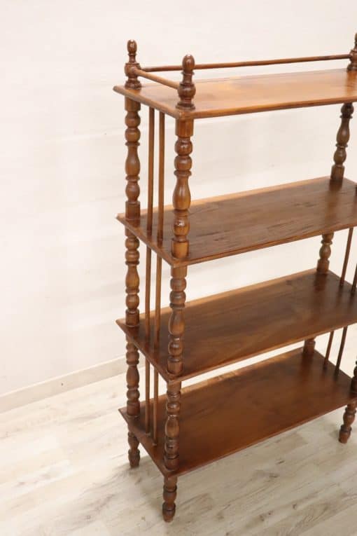 Antique Turned Chestnut Étagère - Left Side View - Styylish