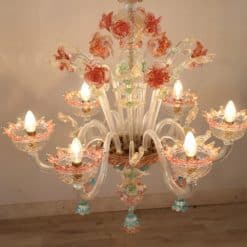 Murano Glass Chandelier - with Lights On - Styylish