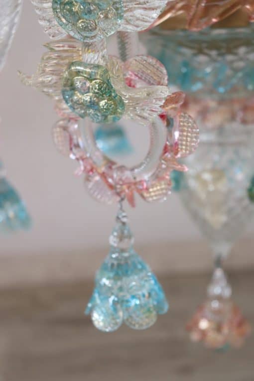 Murano Glass Chandelier - Glass Droplet Detail - Styylish