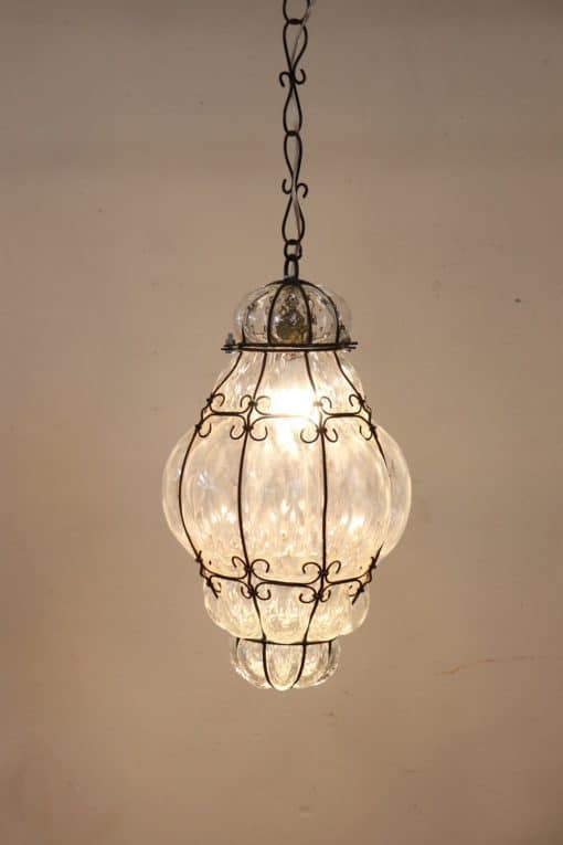 Venetian Murano Pendant Light - Full with Light On - Styylish