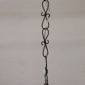 Antique Venetian Murano Pendant Light Mouth blown Glass into Iron Frame