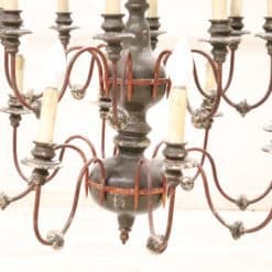 Chandelier in Wood and Iron - Bottom View - Styylish