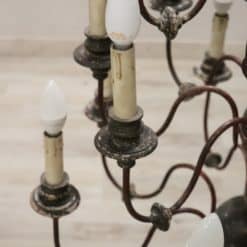 Chandelier in Wood and Iron - Arms With Lights - Styylish