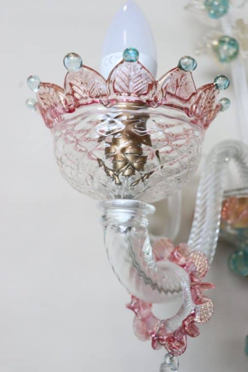 Pair of Murano Glass Sconces - Left Detail - Styylish