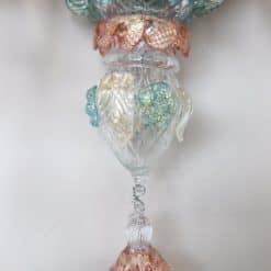 Pair of Murano Glass Sconces - Left Glass Droplet Detail - Styylish