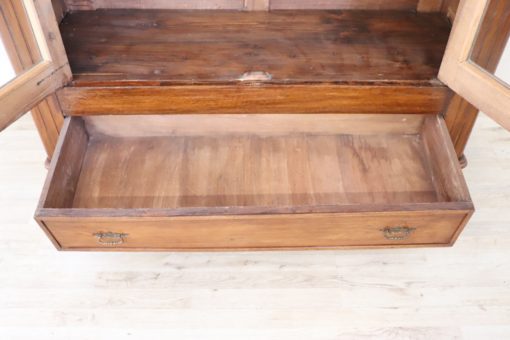 Solid Walnut Bookcase - Interior of Bottom Drawer - Styylish