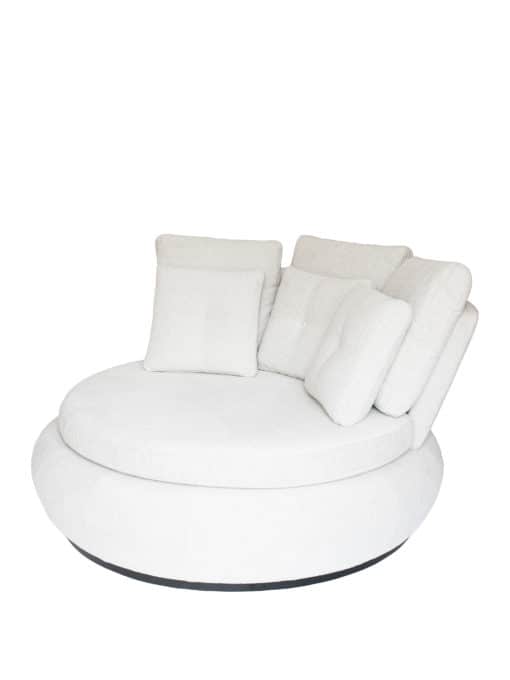 Moon XL Armchair - Chair with White Fabric - Styylish