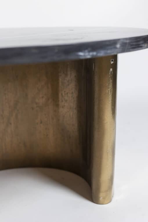 Bean Shaped Coffee Table - Brass Base Detail - Styylish