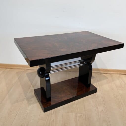 Large Art Deco Side Table - Walnut Veneer - Styylish