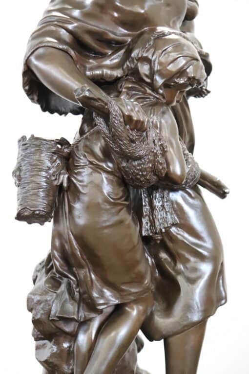 Bronze Sculpture by Mathurin Moreau - Side Profile Detail - Styylish