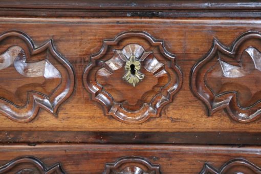 Carved Walnut Antique Commode - Keyhole Detail - Styylish