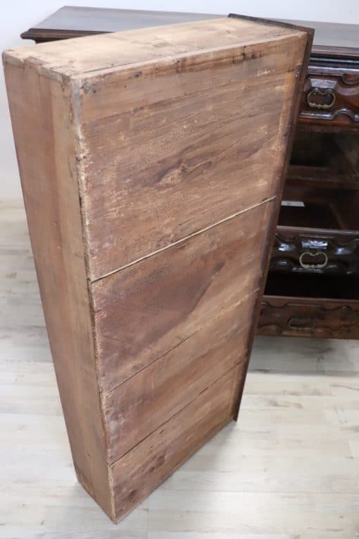 Carved Walnut Antique Commode - Back of Drawer - Styylish