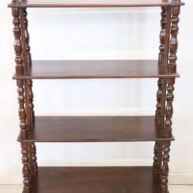 19th Century Louis Philippe Turned Oak Wood Étagère / Shelves