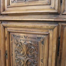 19th Century Antique Italian Cabinet in Solid Carved Walnut
