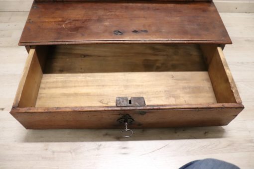 Carved Walnut Antique Kneeler - Bottom Compartment Opened - Styylish